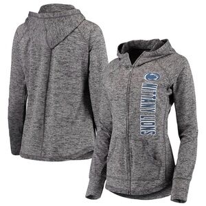 Women's Gray Penn State Full-Zip Hoodie XL